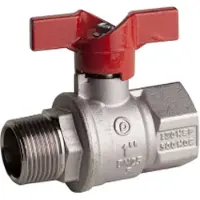 Pettinaroli F x m heavyduty fullway ball valve red butterfly handle te