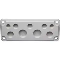 Fibox Kierteitetyt laipat Str. 2 2xM16+3xM20+2xM25+2xM32