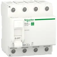 Schneider Electric Resi9 XP RCD/HPFI vikavirtasuojakytkin 4P 63A 30mA luokka A 72mm 72mm