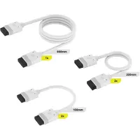 Corsair iCUE LINK 5 kpl iCUE LINK -kaapelisarja, valkoinen