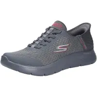 SKECHERS Matalavartiset tennarit 'GO WALK FLEX - HANDS UP' tummanharmaa / tummanpunainen / offwhite