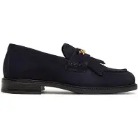 Tommy Hilfiger Th Chain Fringe Suede Loafer - Navy - 42