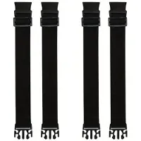 Typecat Women No Buckle Elastic Belts for Jeans-4 Pack Invisible Pants Adjuster with Flat Buckle Fit 1.5 Inch Belt Loop