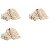Torribaly Shower Bath Sisal Soap Bag Natural Sisal Soap Bag Exfoliating Soap Saver Pouch Holder 60Pcs