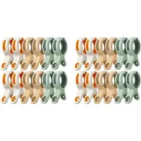 Typecat 24 PCS Beach Towel Clips for Chairs, Cruise, Pool - Large Plastic Clothespins in 3 Bright Colors