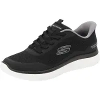 SKECHERS Matalavartiset tennarit 'SUMMITS - LEYTER' vaaleanharmaa / musta