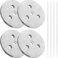 ISTOVO 4 Pcs Pool Zinc Anode Weight Plate, Anti-Electrolysis Sacrificial Anode for Salt System Swimming Pools