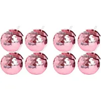 Torribaly 8PCS Disco Cups Unique Cocktail Glasses Bar Tools Party Glasses Flashlight Straw Wine Goblets Drink Cups Rose Gold