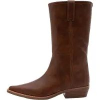 Michael Kors for woman. 40T6FRMB6L Farren brown Leather Boots (36), 3 to 5 cm, Zip, Casual