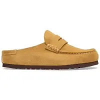 Birkenstock for woman. 1033127 Naples Wrapped Leather Loafers (Narrow Fit) mustard (39), Flat, Suede, None, Casual