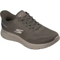 SKECHERS Matalavartiset tennarit 'GO WALK FLEX - MASTER' suklaa / taupe / pastellinvihreä
