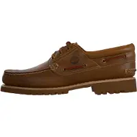 Timberland for man. TB0A2PDQAMX1 Authentic brown leather boat shoes (45.5 W), Flat, Laces, Casual, Classic