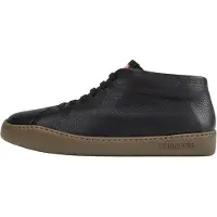 Camper for man. K300305-027 Green and black Peu Touring leather sneakers (46), Flat, Laces, Casual