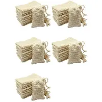 Typecat 150 Pcs Natural Sisal Soap Bag Exfoliating Soap Saver Pouch Holder