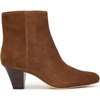 Ralph Lauren for woman. 802P15713002 Brown suede Emersyn ankle boots with heel (37), Leather, 3 to 5 cm, Zip, Casual