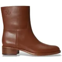 Ralph Lauren for woman. 802P15708002 Brown calfskin Kyle boots (41), Leather, Beige, 3 to 5 cm, None, Casual