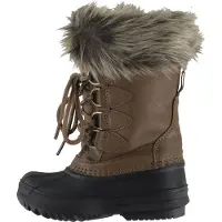 Mikk-Line Winter Boot Rubber W. Fake Fur - Brown - 30