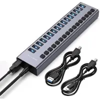 Mtp Products ACASIS HS-716 16-porttinen USB 3.2 -keskitin - 10 Gbps - EU-pistoke