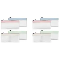 Typecat 8 Pieces Money Bags with Zipper, Cash Envelopes,Money Pouch, Clear Bank Deposit Bags, Bank Bag, Cash Bag, Coin Bag