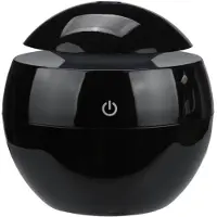 Typecat Kannettava ilmankostutin Ultraääni USB-aromadiffuusori LED-yövalo Sähköinen eteerinen öljy aromaterapia musta