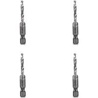 ISTOVO 4pcs M4X0.7mm High-Speed Steel 4341 Titanium Plated Composite Tap Drill and Tap Integrated Machine Tap Open