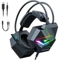 Onikuma X20 -pelikorvakuulokkeet - RGB, stereosurround-ääni, HD-mikrofoni - musta