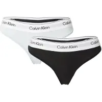 Calvin Klein Thong 2Pk - Black - XS