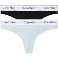 Calvin Klein Thong 2Pk - Black - S