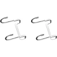 Torribaly 2X Stainless Steel Perforation-Free Cabinet Door Seamless Clothes Hook Door Back Wall Hanging Hook