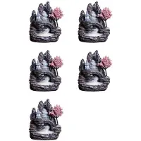 ISTOVO 5X High Mountain Flowing Waterfall Backflow Incense Burner Home Fragrance Diffuser Incense Burner Decoration,E