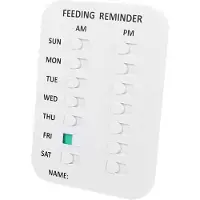 Tlily Dog Feeding Reminder, Magnetic OR Double Sided Adhesive Application, Reminder to Feeding of Pets-2 Rows
