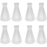 ISTOVO 8X Laboratory Graduated Plastic Conical Erlenmeyer Flask, Measurable, Smooth Thick Wall, Two Bottles of 250Ml