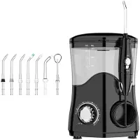 Exogio Water Flosser 600ML Professional with 7 Nozzles High-Pulse Oral Irrigator for Teeth Whitening, Implants Gum Care EU Plug