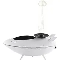 Kepptory Spaceship Humidifier Jellyfish Mist &Heavy Fog Model RGB Colorful Night Lights Desktop Bedroom Atmosphere Diffuser Decor