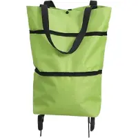 INF Kokoontaitettava ostoskassi pyörillä - Green