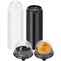 Tlily Individual Cupcake Container Cupcake Holder Desk Pet Containers for Chocolate Covered Cookies 100 Pack