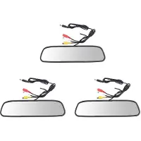 Jojomino 3X 4.3Inch Car DVR Dash Camera Rear View Mirror Monitor Supports 2-Way Video Recorder Dash Cam LCD Display