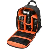 Exogio Multi-Functional Camera Backpack, Waterproof Outdoor Camera Bag for Hiking Travel Sprots-Orange
