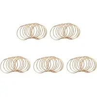 Typecat 50 Pack 3 Inch Gold Dream Catcher Metal Rings Hoops Macrame Ring for Dreamcatchers and Crafts