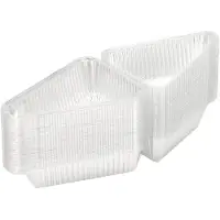 Semoic 50Pcs Cake Slice Containers with Hinged Lid,Disposable Pie Slice Boxes,Individual Cheesecake Containers,Cake Carriers