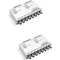 Torribaly 2X 8-CH UTP 720P/1080P HD Passive Video Balun Transceiver,BNC to Cat5/5E/6 RJ45(T568B)UTP Cable Converter Video