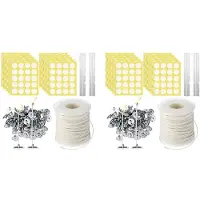 Semoic 2X Candle Making Kit,Braided Wick,Wick Sustainer Tabs,Wick Stickers,Candle Wicks Holder