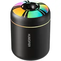 Torribaly Air Humidifier USB 180ML Aroma Diffuser Essential Oil Purifier Aromatherapy Color Lights for Car Home Bedroom Black