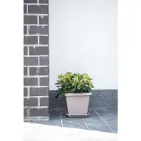 Garden ID Taupe-neliöpuutarhapenkkipot 40 x 35 cm