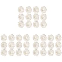 Torribaly Napkin Ring 36-Piece Set, White Pearl Wedding Napkin Buckle Table Decoration