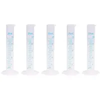Torribaly 5X Measuring Cylinder Plastic Graduated Tube Tool for Lab(25Ml)