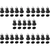 Typecat High Profile Bell Glides Replacement for Office Chair Without Wheels & Bar Stool, Fixed Stationary Caster Glide, 25-Pack