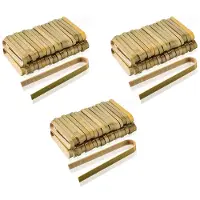 Typecat 240 Pcs Bamboo Disposable Bread Tongs 4 Inch Toast Tongs Disposable Cooking Tongs Food Serving Clips
