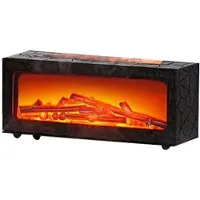 Typecat Fireplace Diffusers for Essential Oils Fireplace Humidifier with Remote Bonfire Flame Diffuser 7 Colors Light B