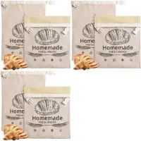 Torribaly 6pcs Beeswax Bread Bag, Suit for Sourdough and Homemade Sourdough, Food Storage Bag, Suit for Freeze and Preserve
